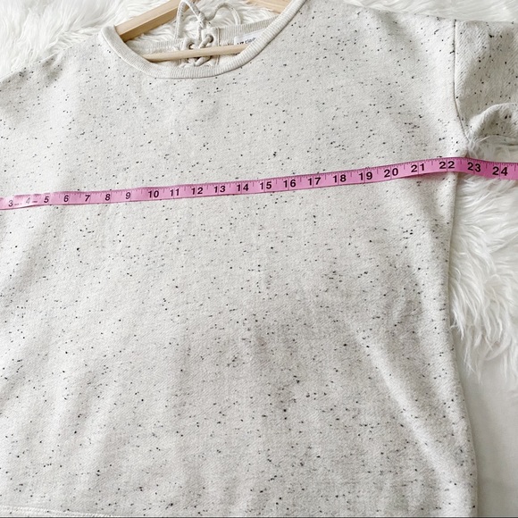 Speckled Print • Cozy Lace Up Neck Sweatshirt - Picture 4 of 7